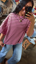 Load image into Gallery viewer, Strawberry Mocha Striped Tee
