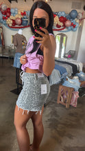 Load image into Gallery viewer, Cool Girl Leopard Denim Shorts
