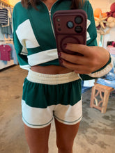 Load image into Gallery viewer, Wide Striped Hunter Green Set
