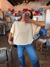 Load image into Gallery viewer, Boxy Short Sleeve Tee - Oat

