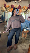 Load image into Gallery viewer, Brown H&amp;S Cropped Sweatshirt
