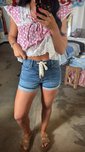 Load image into Gallery viewer, Drawstring Denim Shorts
