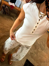 Load image into Gallery viewer, The Essential Edge Henley - White
