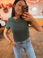Load image into Gallery viewer, Sage Green Cropped Tee
