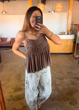 Load image into Gallery viewer, Mocha Flowy Cami
