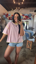 Load image into Gallery viewer, Pink Lemonade Striped Tee
