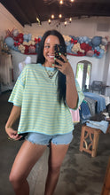 Load image into Gallery viewer, Blueberry Lime Striped Tee
