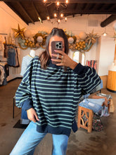 Load image into Gallery viewer, Navy &amp; Sage Sweatshirt
