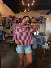 Load image into Gallery viewer, Strawberry Mocha Striped Tee
