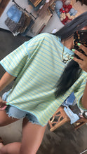 Load image into Gallery viewer, Blueberry Lime Striped Tee
