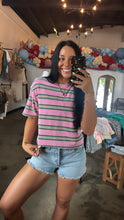 Load image into Gallery viewer, Berry Sweet Stripe Tee
