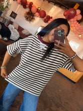 Load image into Gallery viewer, Cocoa Lucky Striped Top
