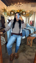 Load image into Gallery viewer, Two Tone Striped Brown
