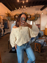 Load image into Gallery viewer, Cream Crochet Cardigan
