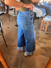 Load image into Gallery viewer, Cuffed Dark Wide Leg

