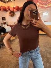 Load image into Gallery viewer, Espresso Cropped Tee
