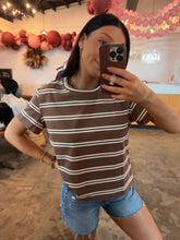 Load image into Gallery viewer, Mocha Line Tee
