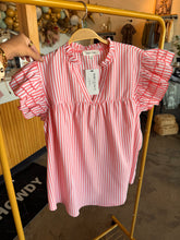 Load image into Gallery viewer, Pink Ruffle Babydoll Top
