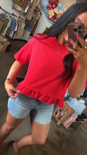 Load image into Gallery viewer, Red Eyelet Tee
