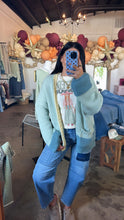 Load image into Gallery viewer, Sage and Teal Cardigan
