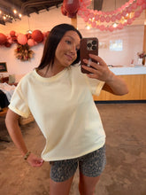 Load image into Gallery viewer, Raw Hem Tee- Butter
