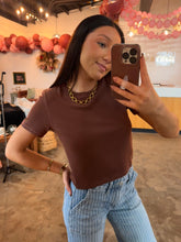 Load image into Gallery viewer, Espresso Cropped Tee
