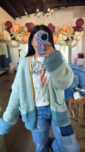 Load image into Gallery viewer, Sage and Teal Cardigan
