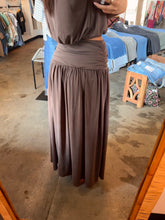 Load image into Gallery viewer, Mocha Balloon Top &amp; Skirt Set
