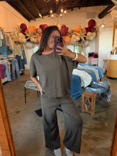 Load image into Gallery viewer, Mocha &amp; Peach wide leg set
