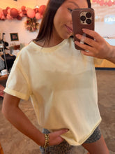 Load image into Gallery viewer, Raw Hem Tee- Butter
